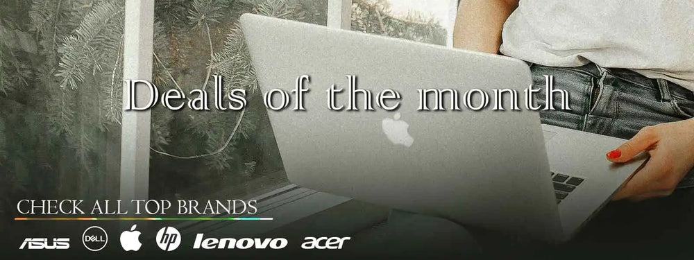 Refurbished Laptops in Dubai with deals of the month on top brands like Apple, Dell, HP, Lenovo, Asus, and Acer.