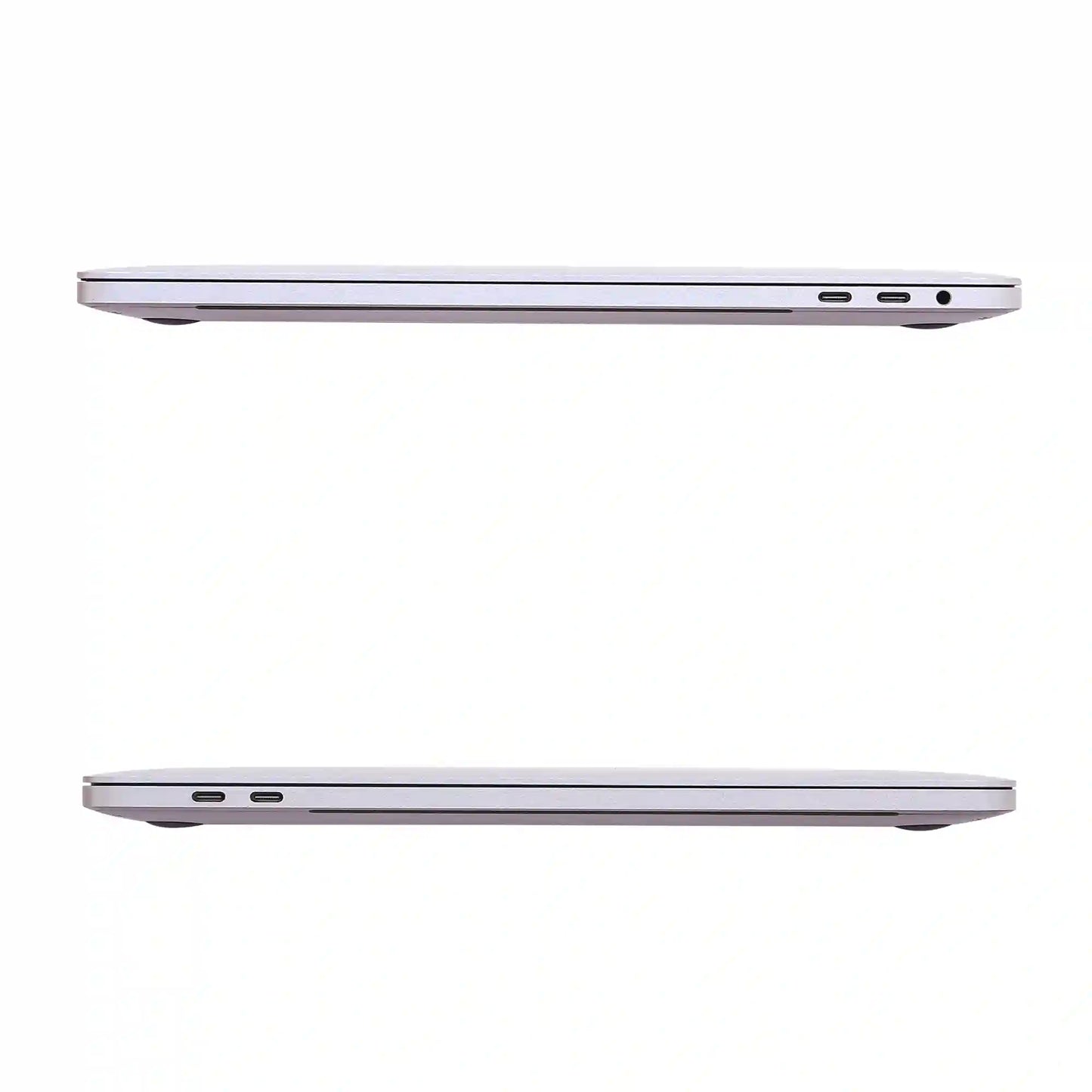 Slim side view of Apple MacBook Pro A1707 (2017) in Space Gray, showing Thunderbolt ports and sleek design.