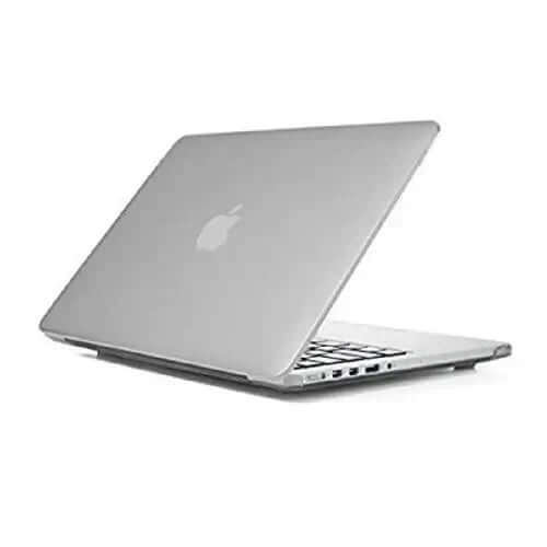 Silver Apple MacBook Pro A1398 (2014) with 15.4" Retina display, Intel Core i7, in an open position from affordable laptops UAE.