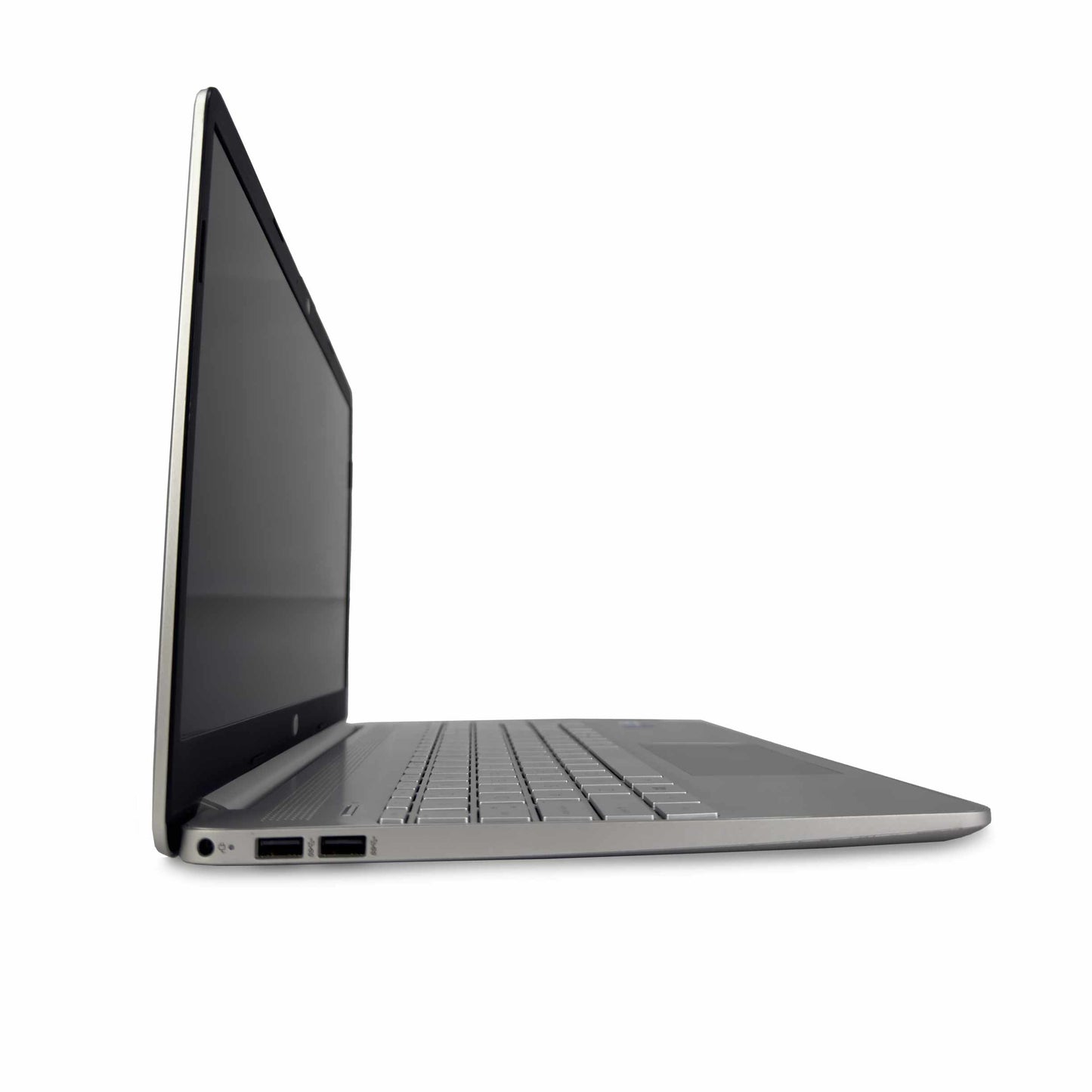 Side view of HP 15t-dw300 refurbished laptop, slim design, available in UAE, Dubai, Sharjah.