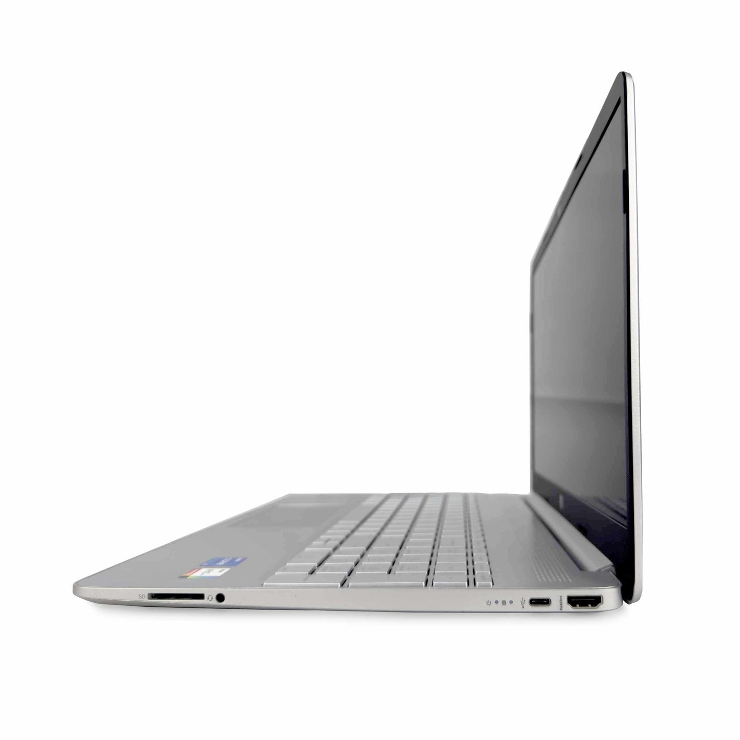HP 15-dy2193dx refurbished laptop with Intel Core i5, 15.6" FHD display, and 256GB SSD, side view - available in UAE and Dubai