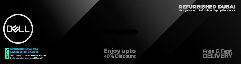 Black Renewed Dell laptop collection Banner