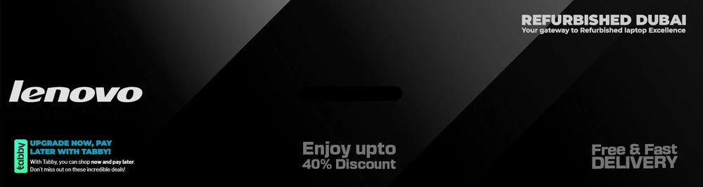 Black Used Lenovo laptop Banner