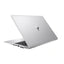 Silver HP laptop on a white background