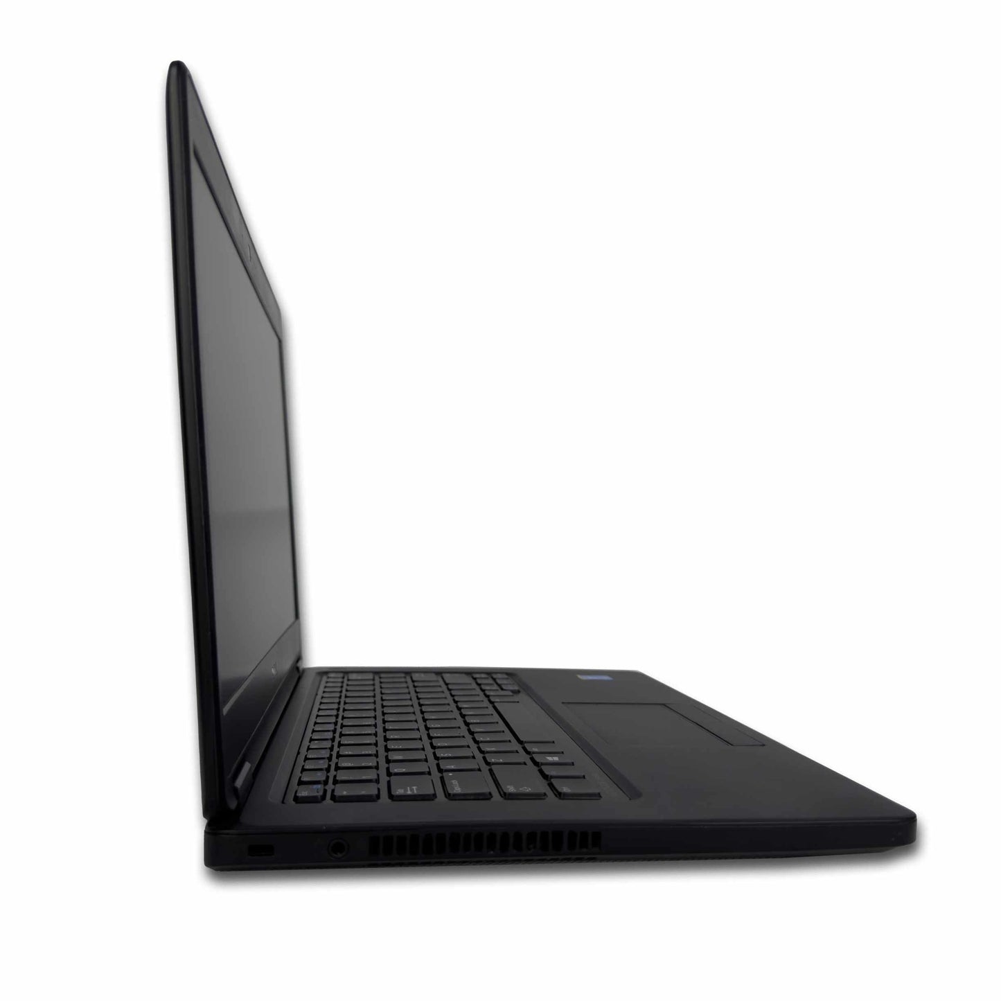 Side view of Dell Latitude 5450 refurbished business laptop with Intel Core i5, 8GB RAM, 500GB HDD, black color – Buy High-Quality Used Laptops in UAE