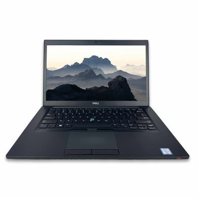 Dell Latitude 7490 business laptop with 14" FHD display, Intel Core i7-8650U, 16GB RAM, and 256GB SSD. Buy refurbished laptops in UAE.