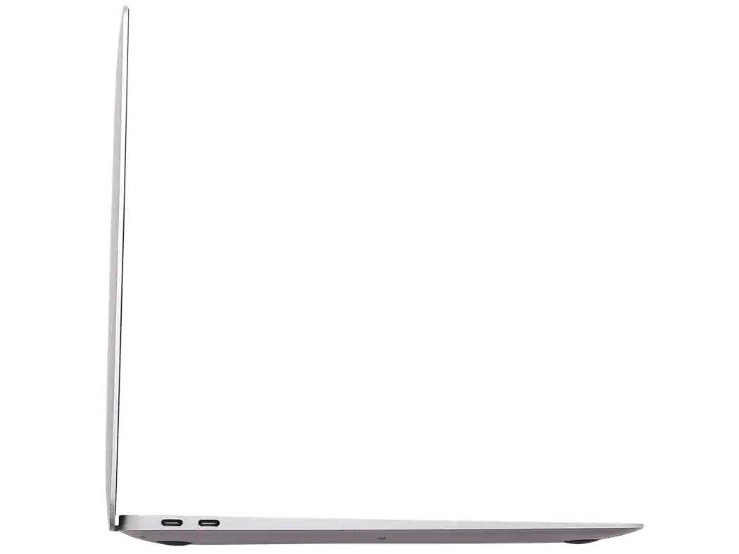 Side view of Apple MacBook Air A2179 (2020) with 13.3" Retina Display, Intel Core i5, 16GB RAM, and 256GB SSD, available as a refurbished laptop in UAE.