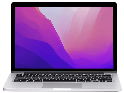 Apple MacBook Pro A1502 (2015) with 13.3" Retina Display, Intel Core i5, 8GB RAM, 256GB SSD - Space Gray, front view, vibrant screen.