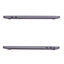 Thin side profile of Apple MacBook Pro A1989 (2018) in Space Gray showing ports, refurbished and available in UAE at reasonable price