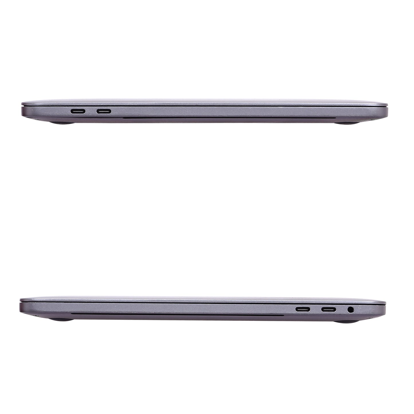 Side view of Apple MacBook Pro A1989 (2019) showing ports, featuring 13" Retina Display, Intel Core i5, 16GB RAM, and 256GB SSD in Space Gray.