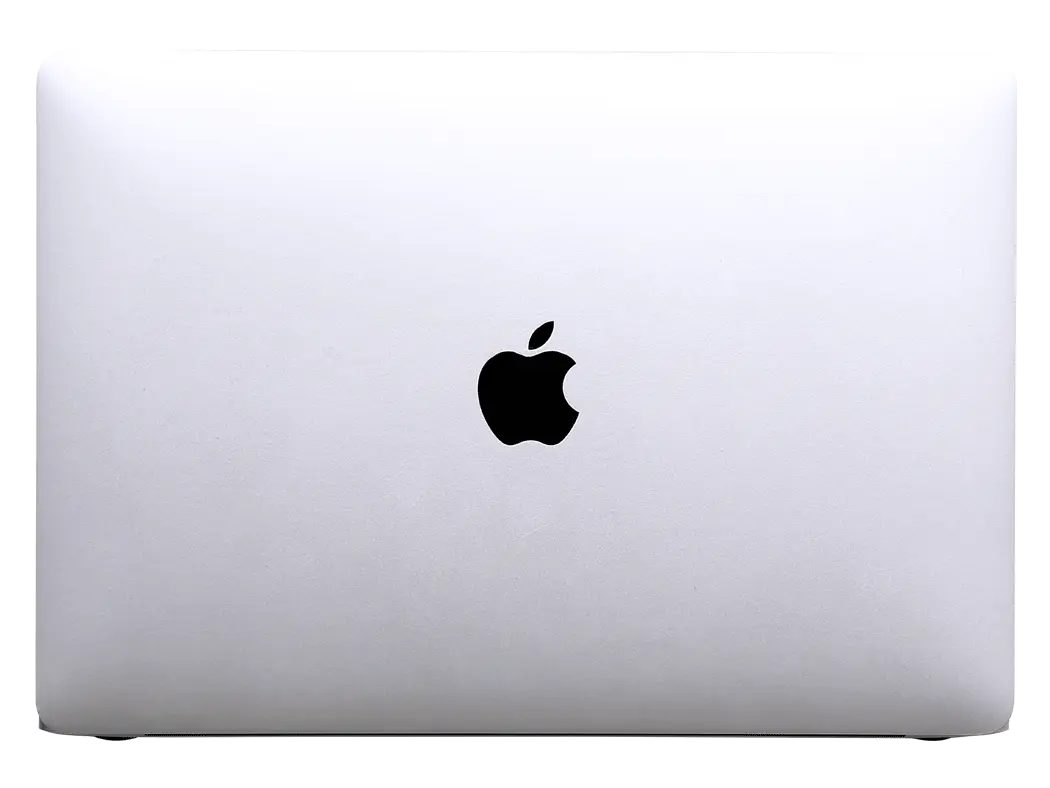 Silver Apple MacBook Pro A2159 (2019) back view showing the logo, available in UAE at a reasonable price, refurbished 13.3" Retina Display laptop.