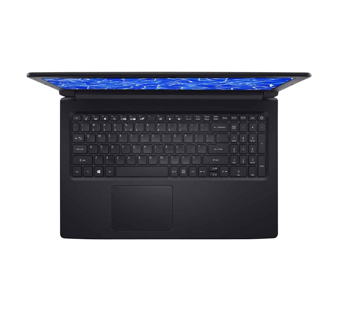 Top view of Acer Aspire 3 A315-53 renewed laptop with 15.6" FHD display, Intel Core i5-8250U, 8GB RAM, 256GB SSD, ideal for second-hand laptops UAE.