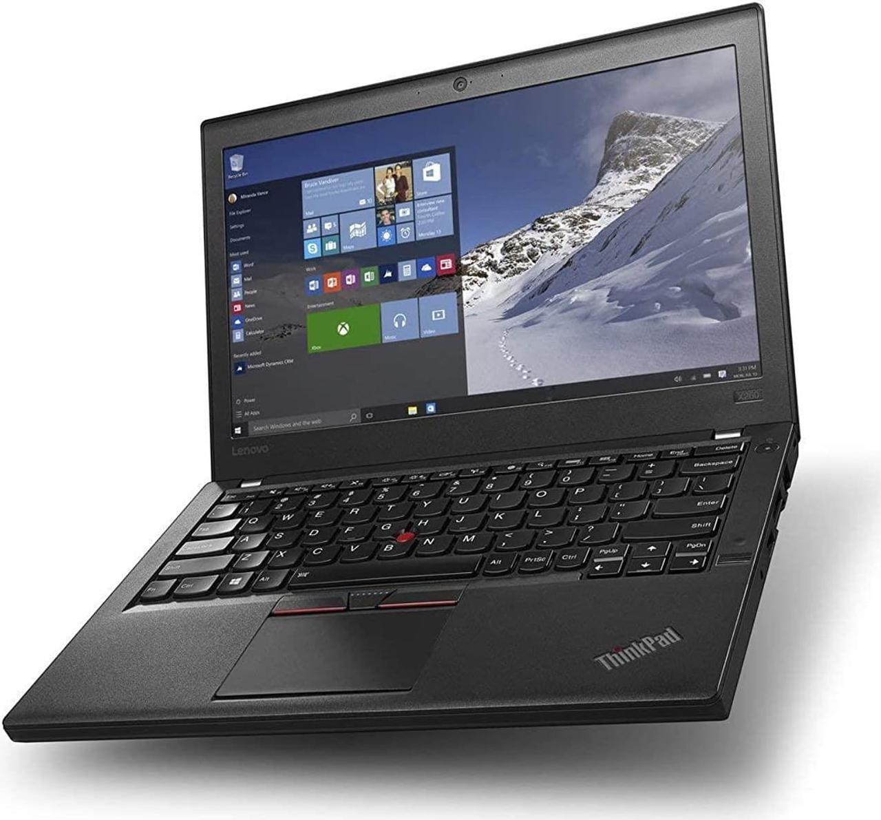 Lenovo ThinkPad X260 - 12.5" HD, Intel i5-6300U, 8GB RAM, 256GB SSD, Windows 10 Pro, Black (Refurbished)