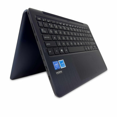 Asus TP200S 11.6" HD touchscreen laptop in tent mode, Intel Celeron N3050, 4GB RAM, 128GB SSD, buy refurbished laptops UAE