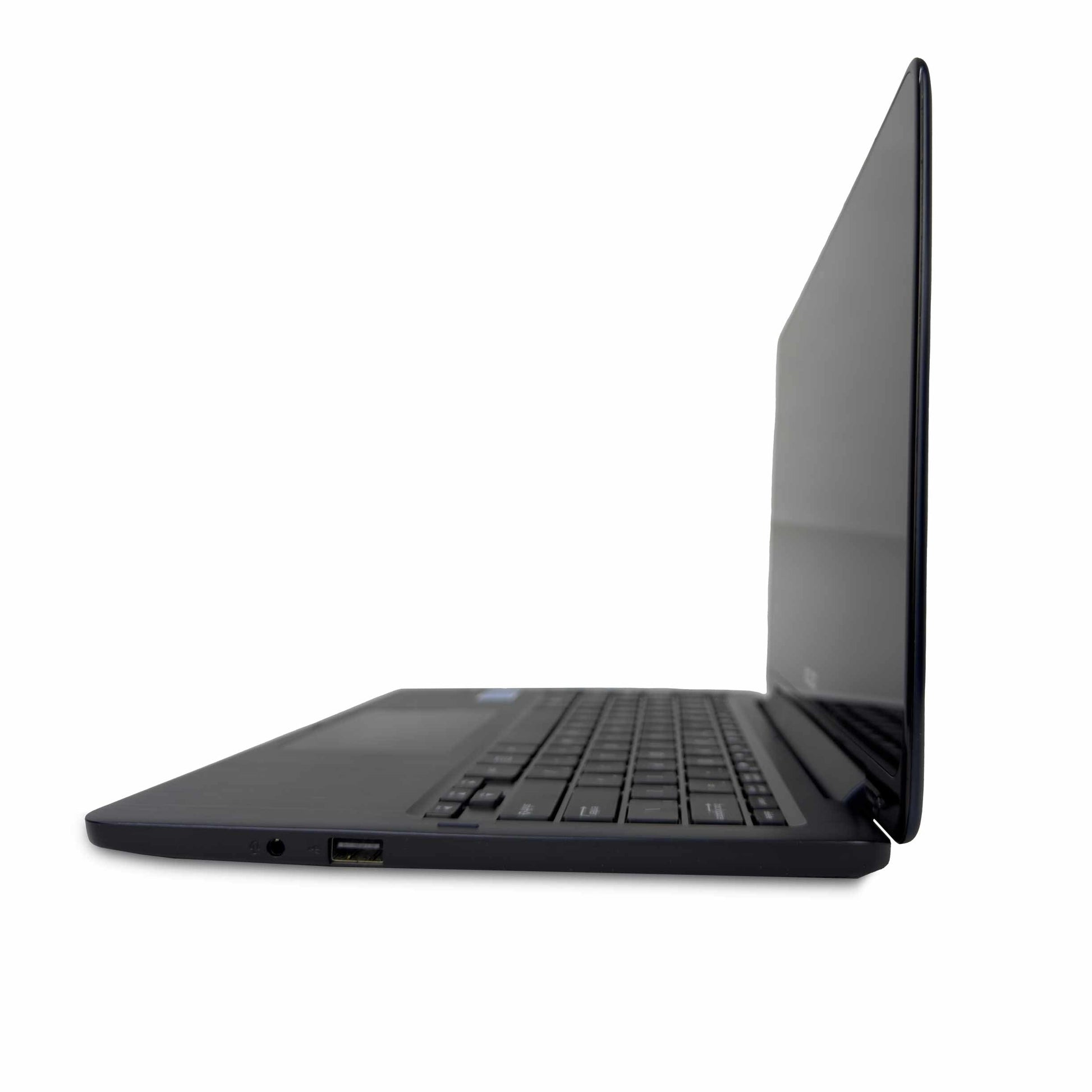 Side view of Asus TP200S renewed laptop with 11.6" HD touchscreen, Intel Celeron N3050, 4GB RAM, 128GB SSD. Buy refurbished laptops UAE.