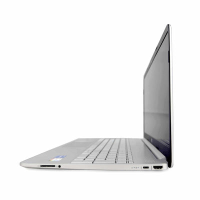 Side view of HP 15-dy2089ms refurbished laptop in UAE with Intel Core i7, 16GB DDR4, and 512GB SSD, available in Dubai and Sharjah.