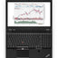 Lenovo ThinkPad P50 refurbished laptop with 15.6" Full HD display showing stock market chart, Intel i7, 16GB RAM, 512GB SSD, NVIDIA Quadro