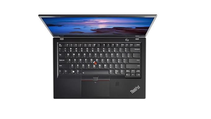 Lenovo ThinkPad X1 Carbon Gen 6 business laptop with 14" HD display, Intel i5-8250U, 8GB RAM, 256GB SSD, and Windows 10 Pro, black (refurbished)