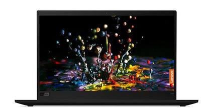 Lenovo ThinkPad X1 Carbon Gen 7 laptop with 14" HD display showcasing vibrant colorful splash, refurbished, available in UAE.