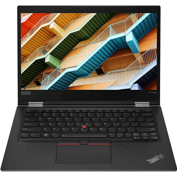 Lenovo ThinkPad X13 Yoga refurbished 13.3" touchscreen laptop on display - Intel i7 processor, 16GB RAM, 512GB SSD, Windows 10 Pro, Black