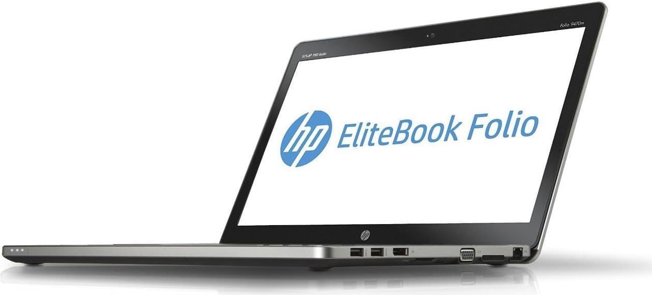 HP EliteBook Folio 9470m - 14" HD, Intel Core i5-4th Gen, 8GB RAM, 256GB SSD, Windows 10 Pro, Silver (Renewed)