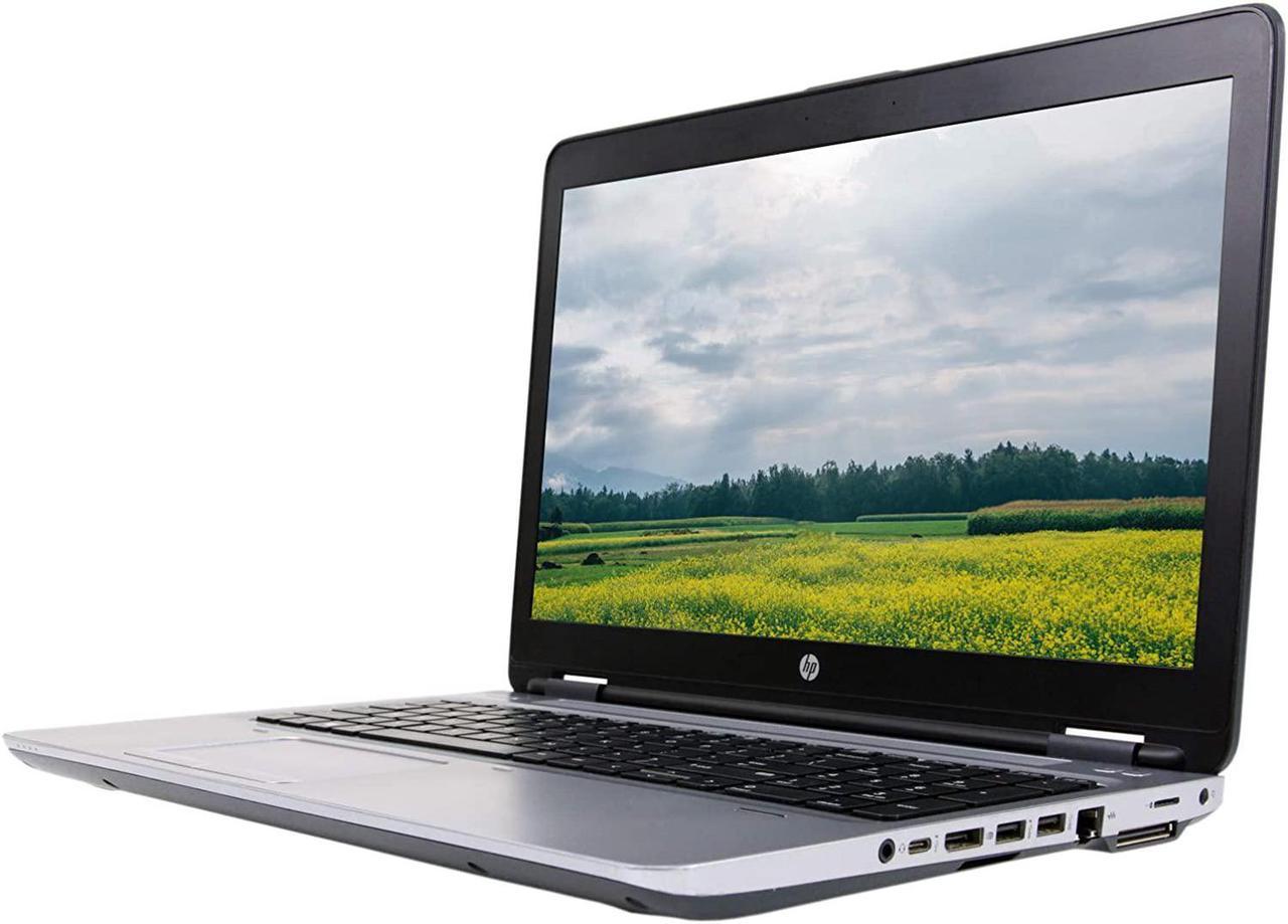 HP ProBook 650 G2 - 15.6" FHD, Intel Core i5-6th Gen, 8GB RAM, 256GB SSD, Windows 10 Pro, Black (Renewed)