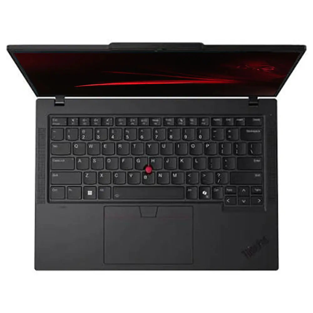 Lenovo ThinkPad T14 Gen 5 black laptop keyboard and touchpad close-up